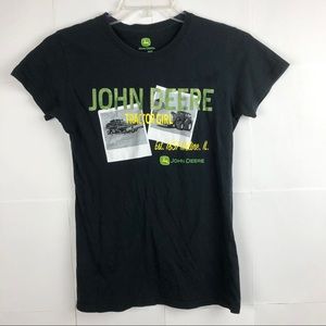 John Deere Tractor Girl Black Tee Shirt Juniors M